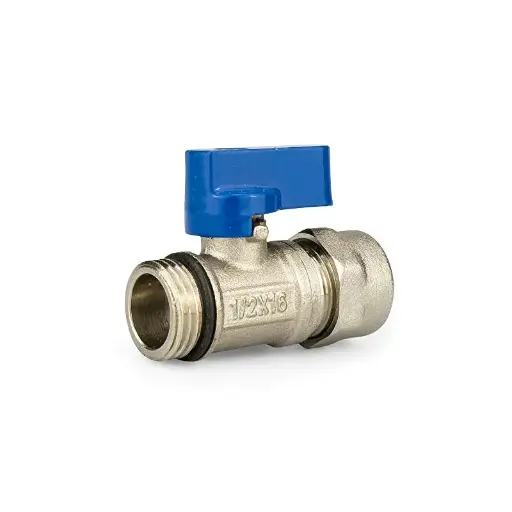 [102057] PEX Male isolation valve 16x1/2" - BLUE